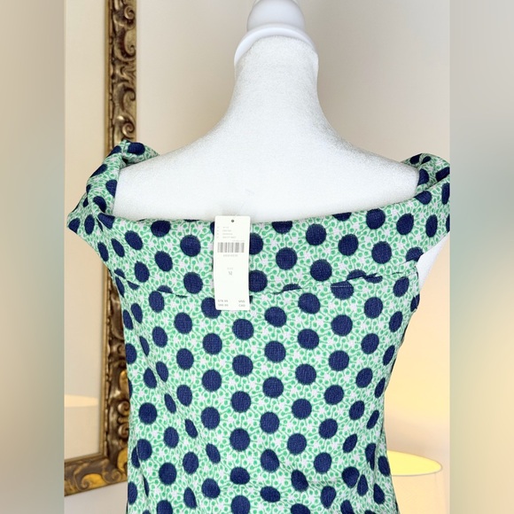 Maeve Anthropologie Green Navy Dot Twist Strap Tank Top Size M NWT - Picture 8 of 12